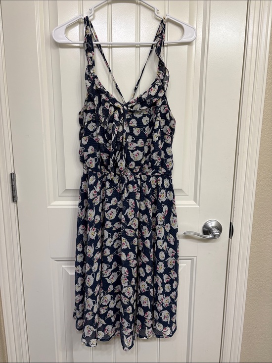 Disney Dresses & Skirts - Disney x Lauren Conrad Alice in Wonderland Teapot Navy Floral Print Summer Dress